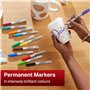 Sharpie Marqueurs permanents Pointe fine pour des détails audacieux et pointe ultra fine | Couleurs assorties | 12 + 12 unités