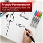 Sharpie Marqueurs permanents Pointe fine pour des détails audacieux et pointe ultra fine | Couleurs assorties | 12 + 12 unités