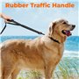 Euqvunn Laisse Élastique de 1,4 à 2 m | Anti Traction pour Gros Chien | Double Poignée Rembourrée | Corde Amortisseur | Réfléchi
