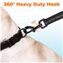 Euqvunn Laisse Élastique de 1,4 à 2 m | Anti Traction pour Gros Chien | Double Poignée Rembourrée | Corde Amortisseur | Réfléchi