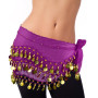 Wisebom Ceinture Danse Orientale Femme, Écharpe de Hanche en Mousseline avec 128 Pièces d'or, Jupe de Danse du Ventre (FR/ES, Al