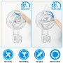 Oamwrae Crochet Ventouse, 2 Pcs Transparent Amovible Ventouse Salle de Bain Robuste 3 Kg, Sans Clous Porte Serviette Ventouse po