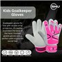 Gants de gardien de but de football junior pour garçons, enfants et jeunes avec paume super adhérente et protection durable (ros