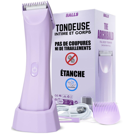 BALLS V3 The Archibald - Tondeuse Femme Intime et Tondeuse Bikini - Anti-Coupures et Anti-Entailles