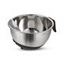 Yum Asia Bol à riz en acier inoxydable 304 avec base et poignée en silicone 22 cm