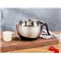 Yum Asia Bol à riz en acier inoxydable 304 avec base et poignée en silicone 22 cm, (YUM-SRWB)