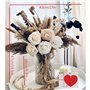 Fleurs artificielles dans Un Vase pour Centre de Table à Manger, Herbe de Pampa avec Vase Inclus pour la décoration de Chambre à