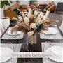 Fleurs artificielles dans Un Vase pour Centre de Table à Manger, Herbe de Pampa avec Vase Inclus pour la décoration de Chambre à