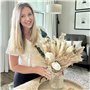 Fleurs artificielles dans Un Vase pour Centre de Table à Manger, Herbe de Pampa avec Vase Inclus pour la décoration de Chambre à