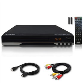 Roxel Lecteur DVD RDP-S600 avec câble HDMI et câble RCA inclus - Multi région - Port USB - Télécommande - Full HD - Fonction Sto