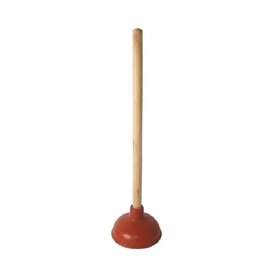 Déboucheur de toilettes rouge de 15.2 cm avec poignée de 43.2 cm