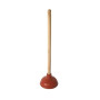 Déboucheur de toilettes rouge de 15.2 cm avec poignée de 43.2 cm
