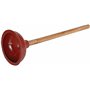 Déboucheur de toilettes rouge de 15.2 cm avec poignée de 43.2 cm, piston de vidange pour évier, déboucheur de pompe de toilette,