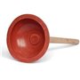 Déboucheur de toilettes rouge de 15.2 cm avec poignée de 43.2 cm, piston de vidange pour évier, déboucheur de pompe de toilette,
