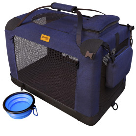 PETPROVED Caisse de Transport Chien Cage de Transport pour Chien Chat Niche Sac de Transport pour Chiens Caisse Transport Voitur