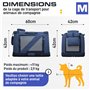 PETPROVED Caisse de Transport Chien Cage de Transport pour Chien Chat Niche Sac de Transport pour Chiens Caisse Transport Voitur