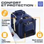 PETPROVED Caisse de Transport Chien Cage de Transport pour Chien Chat Niche Sac de Transport pour Chiens Caisse Transport Voitur