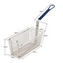 Panier de rechange pour friteuse commerciale compatible avec les friteuses électriques et à gaz Pitco 340 mm de long x 165 mm de
