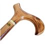TAMAKA Canne Derby en bois fabriquée à la main pour homme et femme avec manche brûlé et col - 94 cm