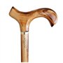 TAMAKA Canne Derby en bois fabriquée à la main pour homme et femme avec manche brûlé et col - 94 cm