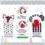 brunoko Chaussettes bébé ensemble de chaussettes hochet et bracelets pour bébé 3 en 1 - Jouets pour bébés de 0 à 12 mois - Chaus