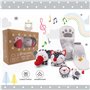 brunoko Chaussettes bébé ensemble de chaussettes hochet et bracelets pour bébé 3 en 1 - Jouets pour bébés de 0 à 12 mois - Chaus