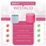 Westalio Lot de 41 bigoudis avec clips - 4 tailles - 24 rouleaux Velcro pour volume de cheveux - 16 pinces et peigne - 64 mm, 46