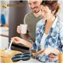 Couvercle en Verre robuste et Spatules - Poele induction Multifonc