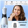 Hyelose Jet Dentaire Hydropulseur - IPX7 Étanche, 350ml, 5 Modes & 5 Embouts - Soin Complet des Dents, Langue, Gencives Sensible