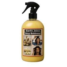 Jus d'ail pur pour la pousse des cheveux - 100% naturel
