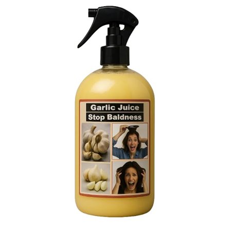 Jus d'ail pur pour la pousse des cheveux - 100% naturel