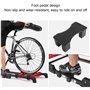 Home Trainer Velo Plateforme D'entraînement De Vélo Pliable, Rouleaux D'entraînement Réglables avec Roue Avant De 145 X 51,5 Cm,