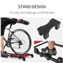 home trainer velo Support D'entraînement De Vélo De 24 À 29 Pouces, Plate-forme D'équitation À Roulettes For Vélo D'intérieur, P