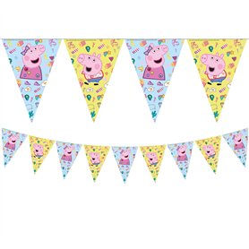 Procos 1 guirlande fanions Peppa pig multicolore taille unique