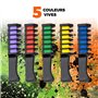 Festicy Craie pour cheveux I 6 couleurs Halloween noir, blanc et rouge I Parfait deguisement halloween femme et fille I Accessoi