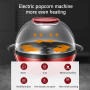 zenggp Petite Machine à Pop-Corn électrique De 3,6 L avec Agitateur Et Couvercle Transparent Multi-usages, Chauffage Rapide Et U