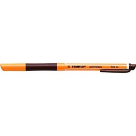 STABILO pointVisco Lot de 3 stylos roller avec formule gel innovante Marron