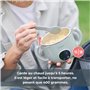 Nuvita 1980 Pappa'n'Go Chauffe-nourriture Portable pour Bébé – Rechargeable, Étanche, avec Contrôle Intelligent de la Températur