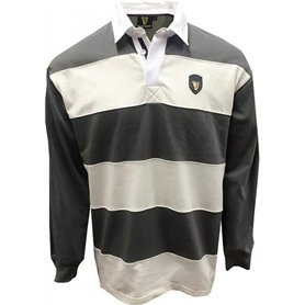 Traditional Craft Maillot de Rugby à Manches Longues avec Insigne en Métal