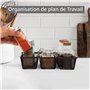 Winter Shore Panier Rangement Cuisine en Maille Bronze [Lot de 6] - Panier Metal Rangement Fin à Emboîter - Caoutchouc Antidérap