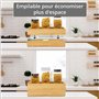Winter Shore Rangement Couvert en Bambou [Lot de 2] - Range Couvert Tiroir Empilable pour Cuisine & Garde-Manger - Boite Rangeme