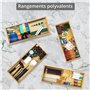 Winter Shore Rangement Couvert en Bambou [Lot de 2] - Range Couvert Tiroir Empilable pour Cuisine & Garde-Manger - Boite Rangeme