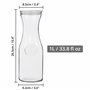 Winter Shore Bouteille Verre 1L avec Couvercles [Lot de 2] - Carafe Verre Bouchon en Acrylique avec Étiquettes Ardoise & Marqueu