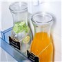Winter Shore Bouteille Verre 1L avec Couvercles [Lot de 2] - Carafe Verre Bouchon en Acrylique avec Étiquettes Ardoise & Marqueu