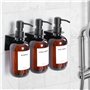 Winter Shore Distributeur Savon Mural [Lot de 3] - Distributeur Shampoing et Gel Douche Ambrés de 500 ML avec Pompe - Distribute