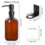Winter Shore Distributeur Savon Mural [Lot de 3] - Distributeur Shampoing et Gel Douche Ambrés de 500 ML avec Pompe - Distribute
