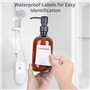Winter Shore Distributeur Savon Mural [Lot de 3] - Distributeur Shampoing et Gel Douche Ambrés de 500 ML avec Pompe - Distribute