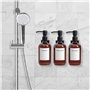 Winter Shore Distributeur Savon Mural [Lot de 3] - Distributeur Shampoing et Gel Douche Ambrés de 500 ML avec Pompe - Distribute