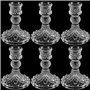 Winter Shore Bougeoirs en Verre [Lot de 6] - Chandelier Verre Transparent pour Centres de Table de Mariage