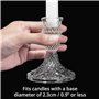 Winter Shore Bougeoirs en Verre [Lot de 6] - Chandelier Verre Transparent pour Centres de Table de Mariage, Décoration de Table 